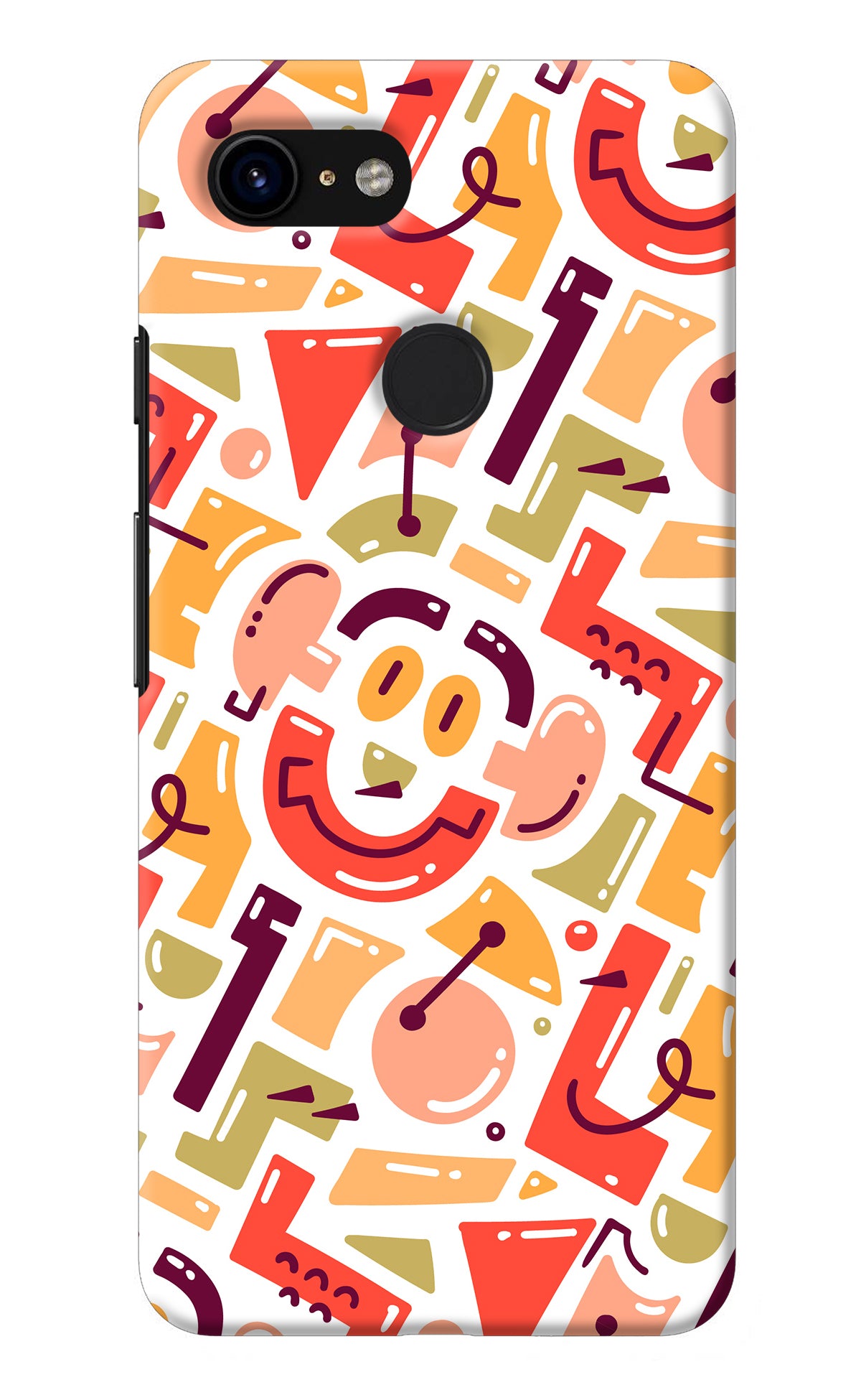 Doodle Pattern Google Pixel 3 Back Cover