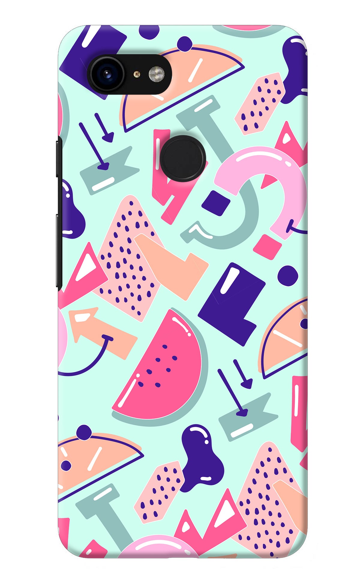 Doodle Pattern Google Pixel 3 Back Cover