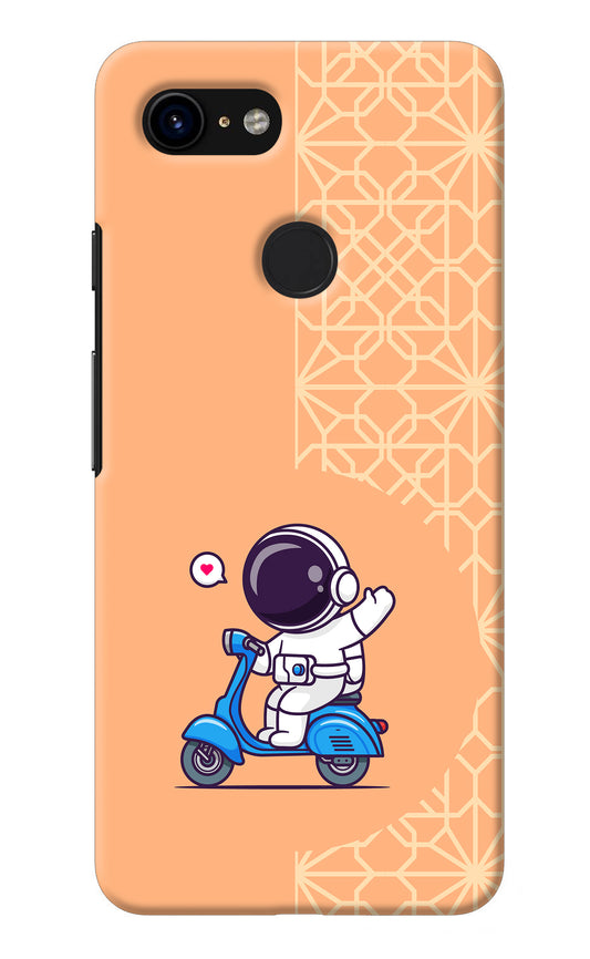 Cute Astronaut Riding Google Pixel 3 Back Cover