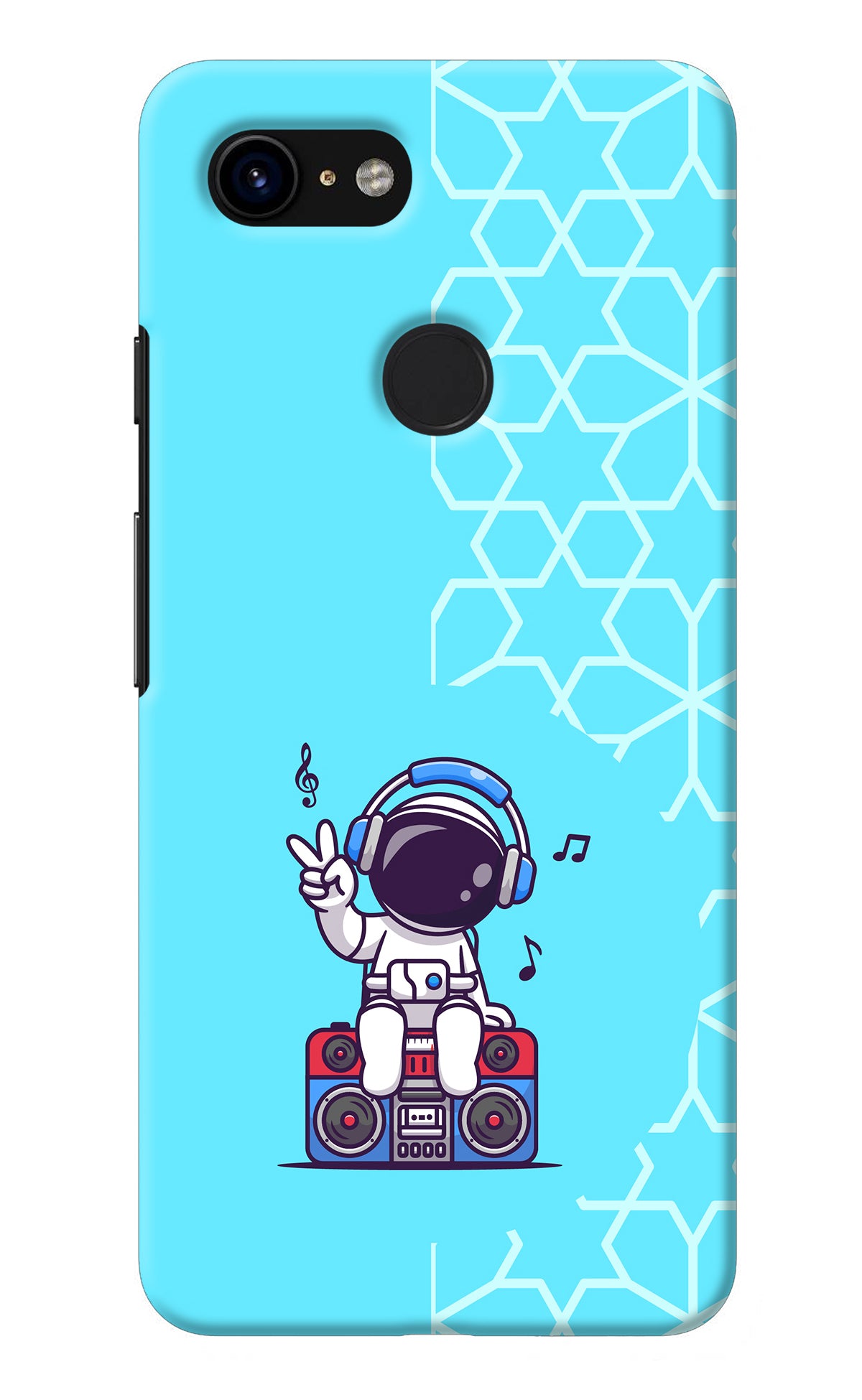 Cute Astronaut Chilling Google Pixel 3 Back Cover