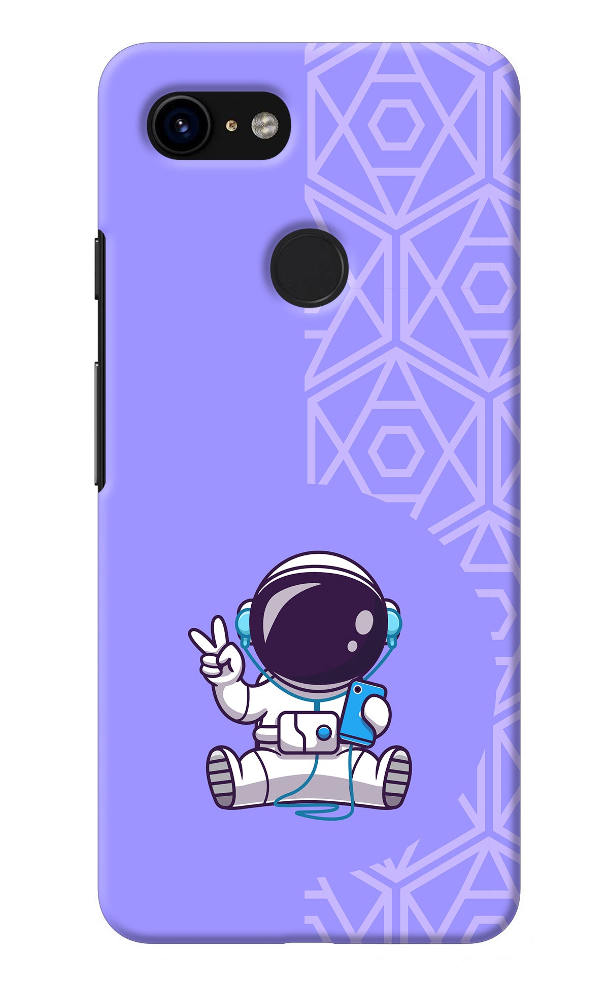 Cute Astronaut Chilling Google Pixel 3 Back Cover