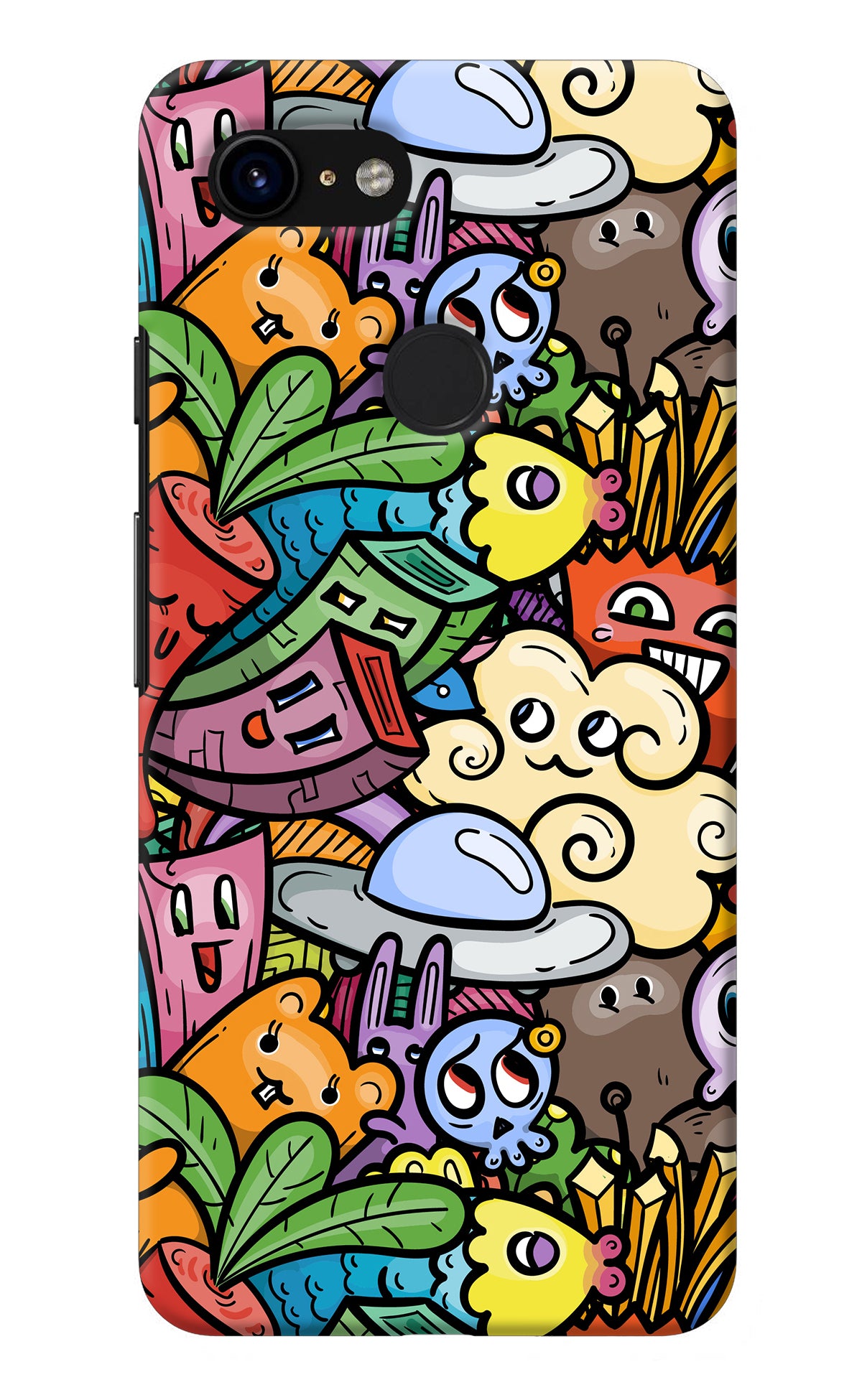 Veggie Doodle Google Pixel 3 Back Cover