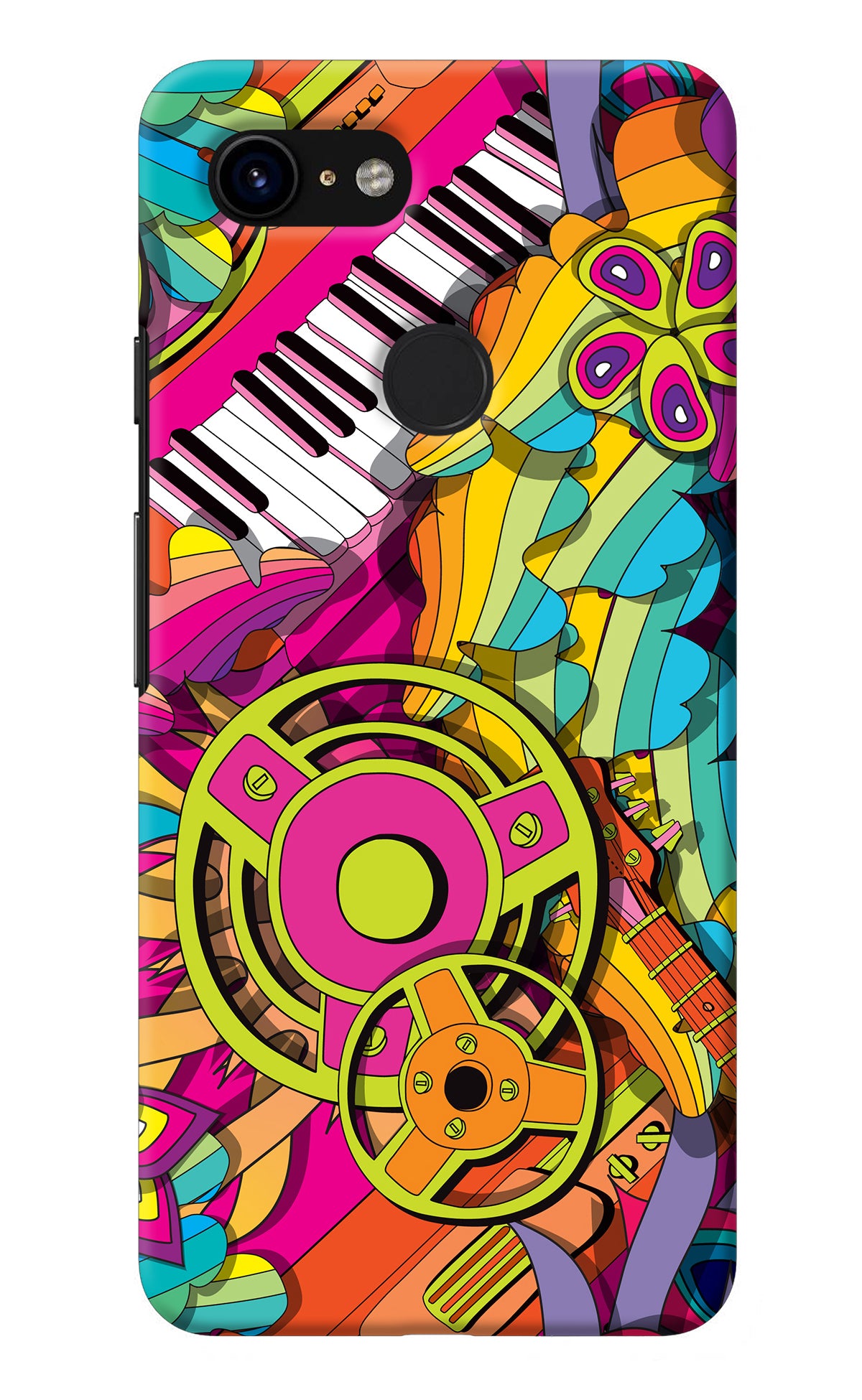 Music Doodle Google Pixel 3 Back Cover