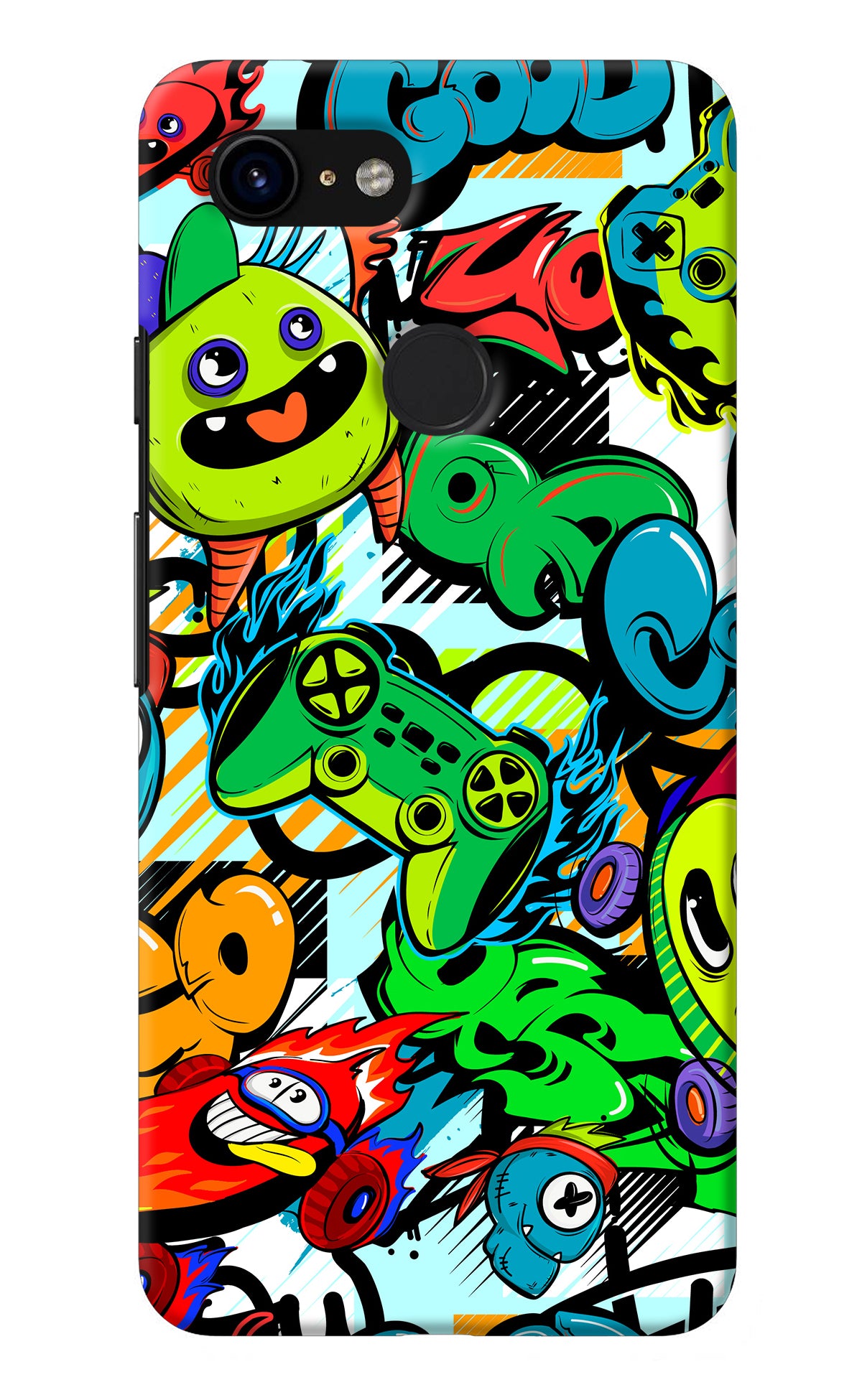 Game Doodle Google Pixel 3 Back Cover