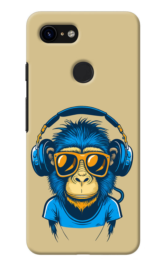 Monkey Headphone Google Pixel 3 Back Cover