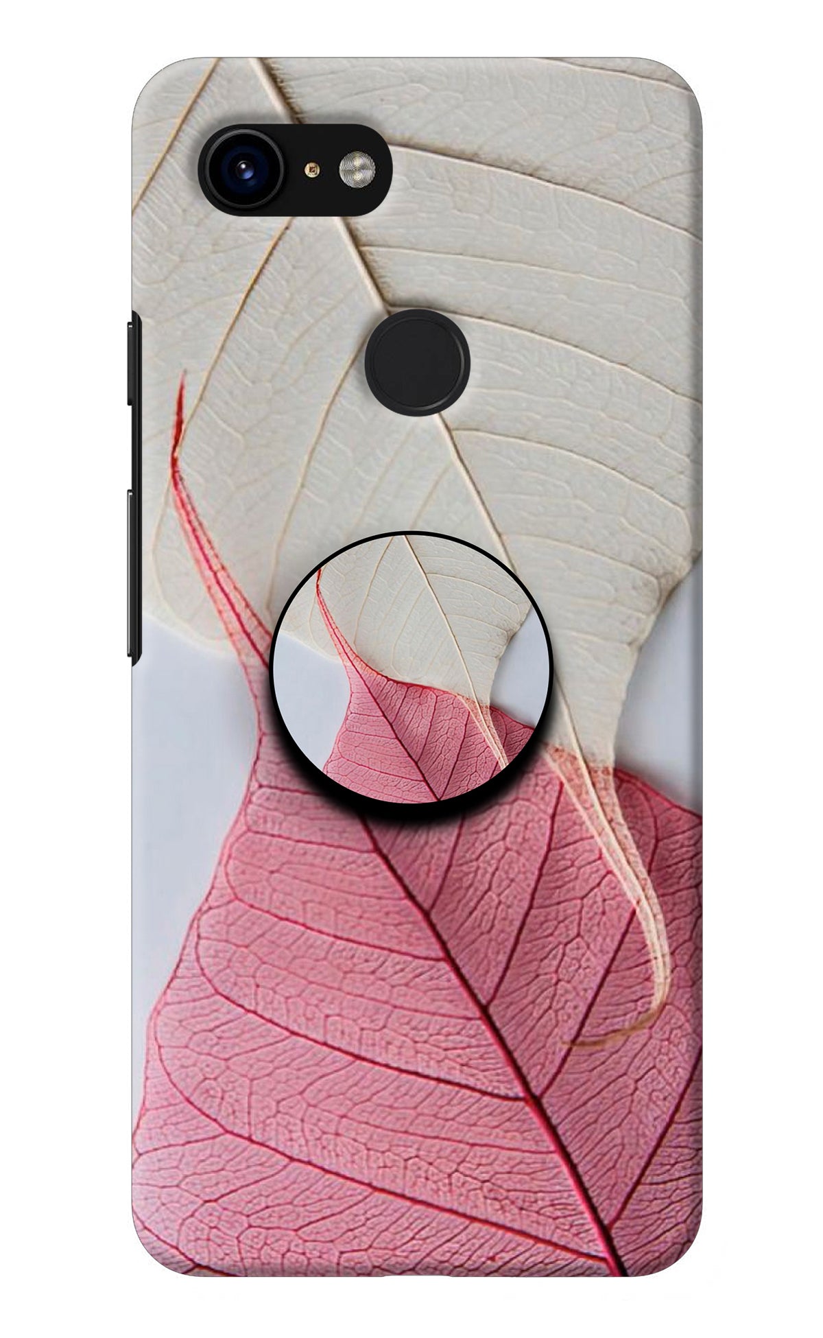 White Pink Leaf Google Pixel 3 Pop Case