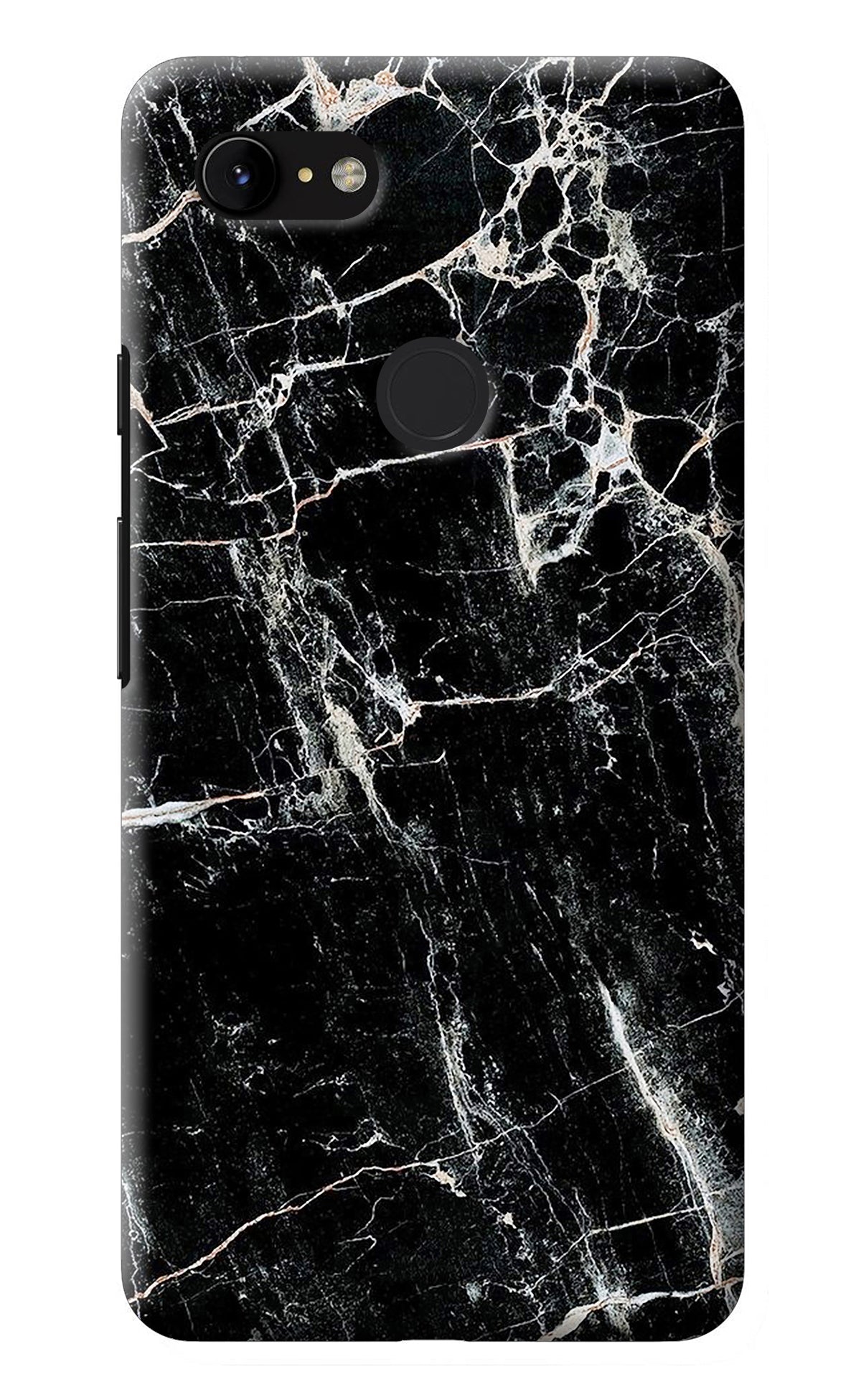 Black Marble Texture Google Pixel 3 XL Back Cover