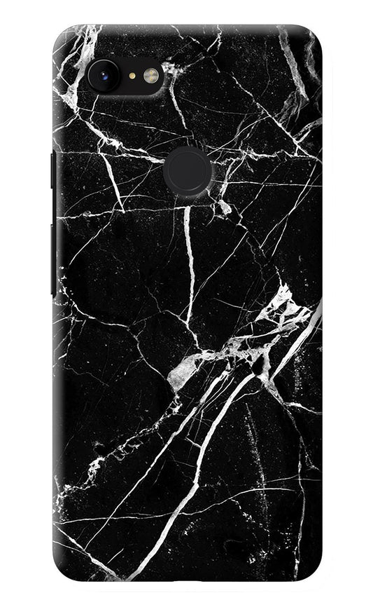 Black Marble Pattern Google Pixel 3 XL Back Cover