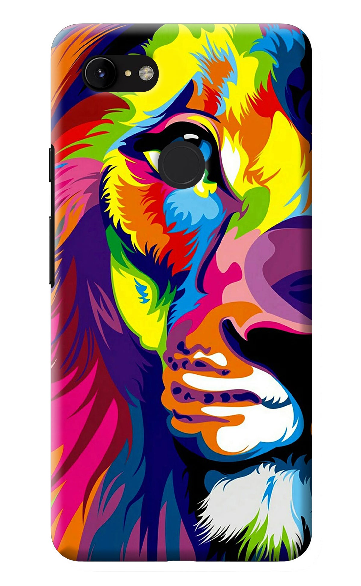 Lion Half Face Google Pixel 3 XL Back Cover