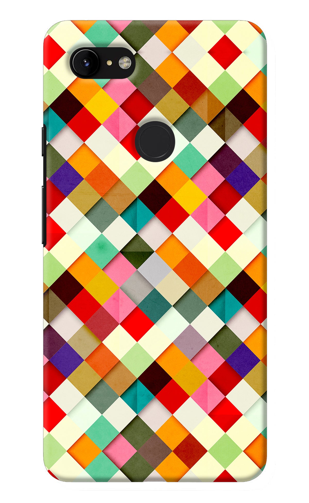 Geometric Abstract Colorful Google Pixel 3 XL Back Cover