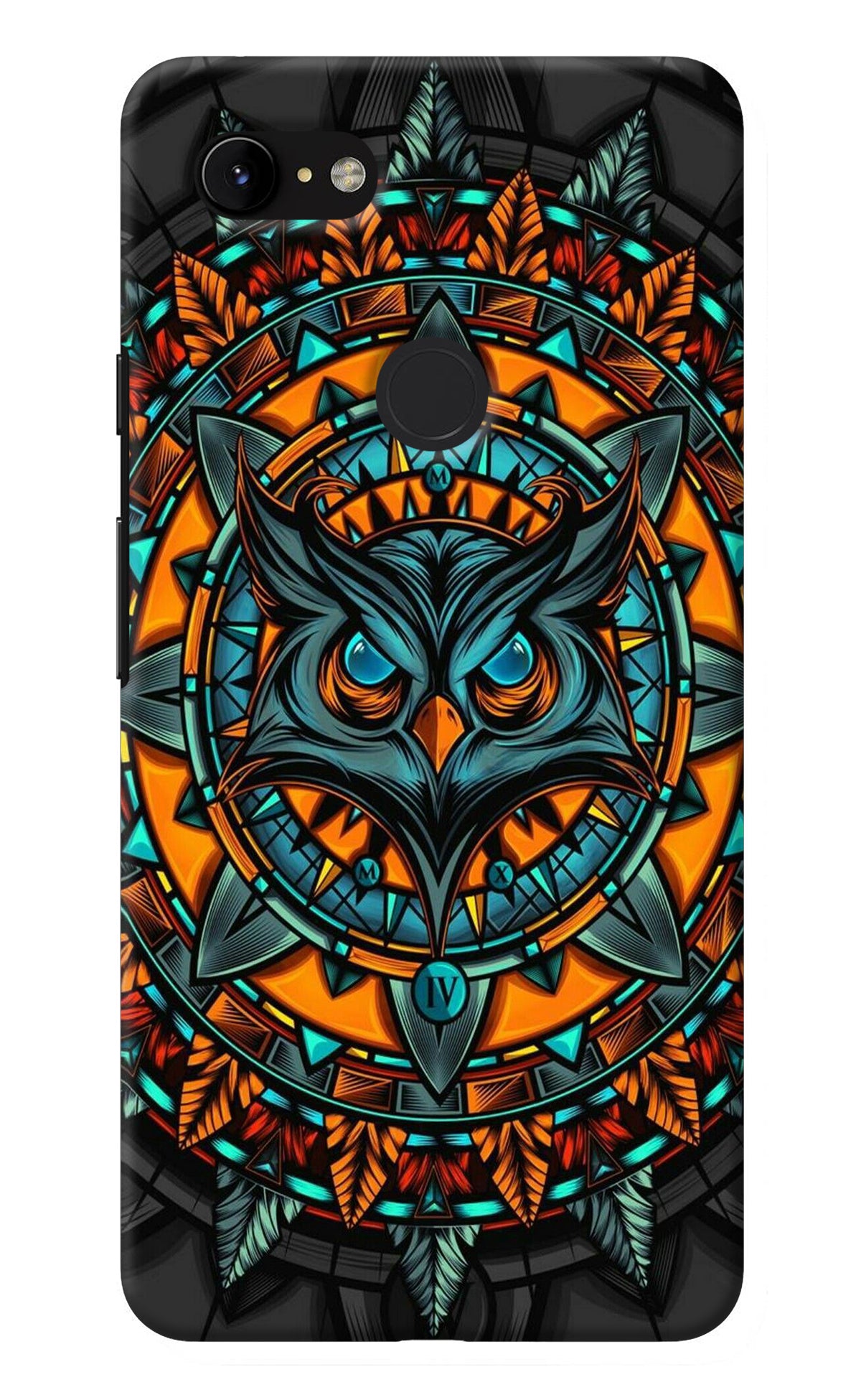 Angry Owl Art Google Pixel 3 XL Back Cover