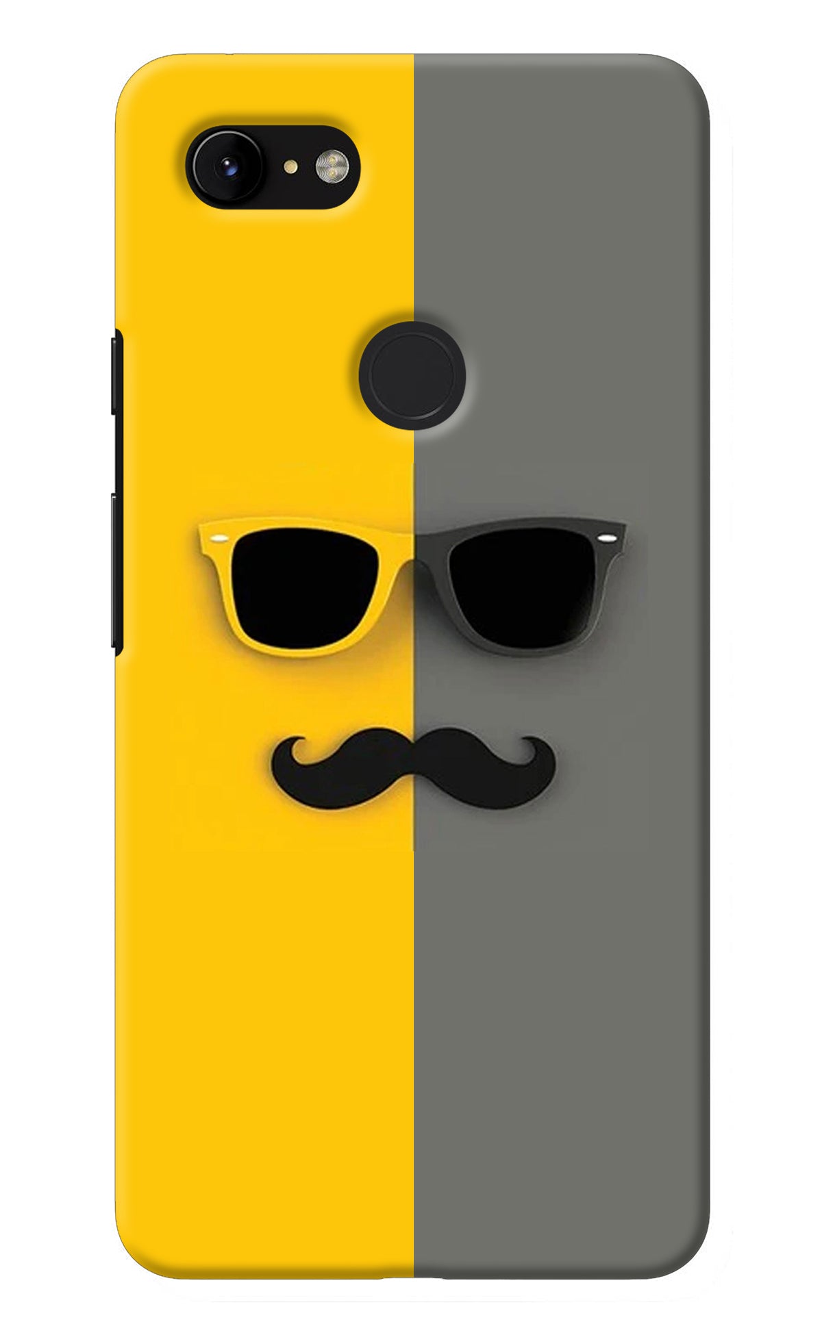Sunglasses with Mustache Google Pixel 3 XL Back Cover