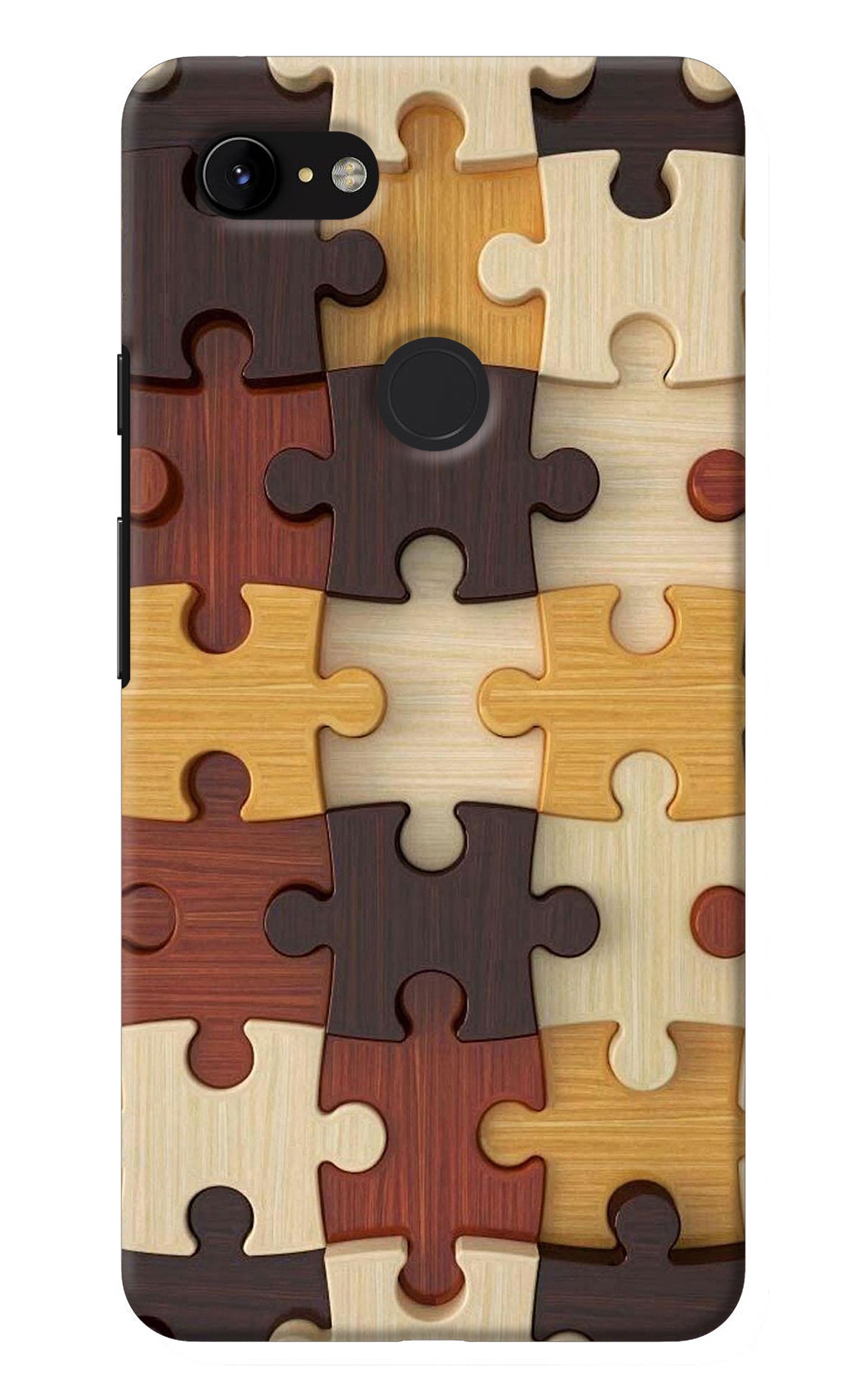 Wooden Puzzle Google Pixel 3 XL Back Cover