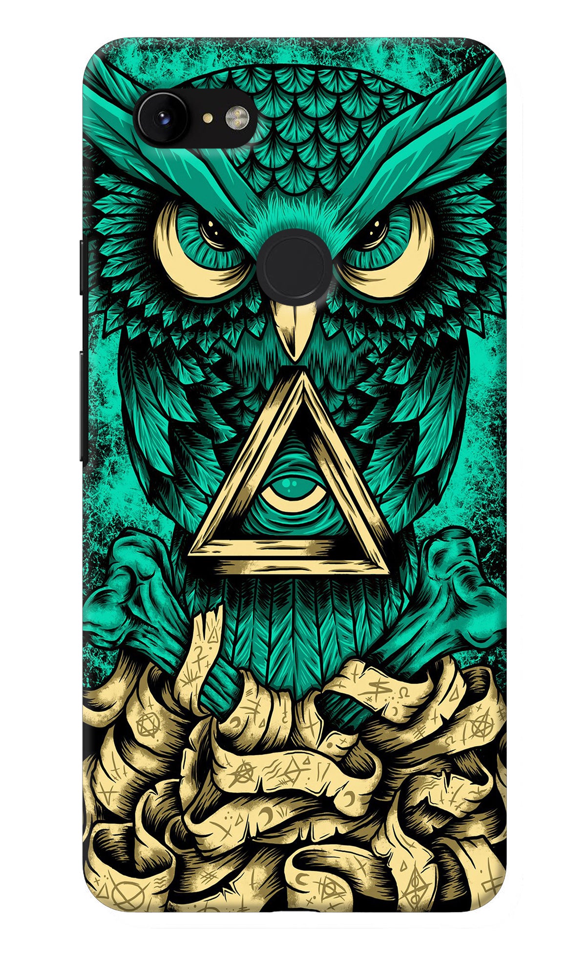 Green Owl Google Pixel 3 XL Back Cover