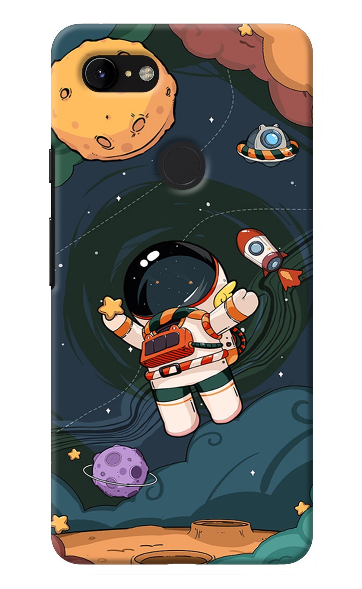 Cartoon Astronaut Google Pixel 3 XL Back Cover