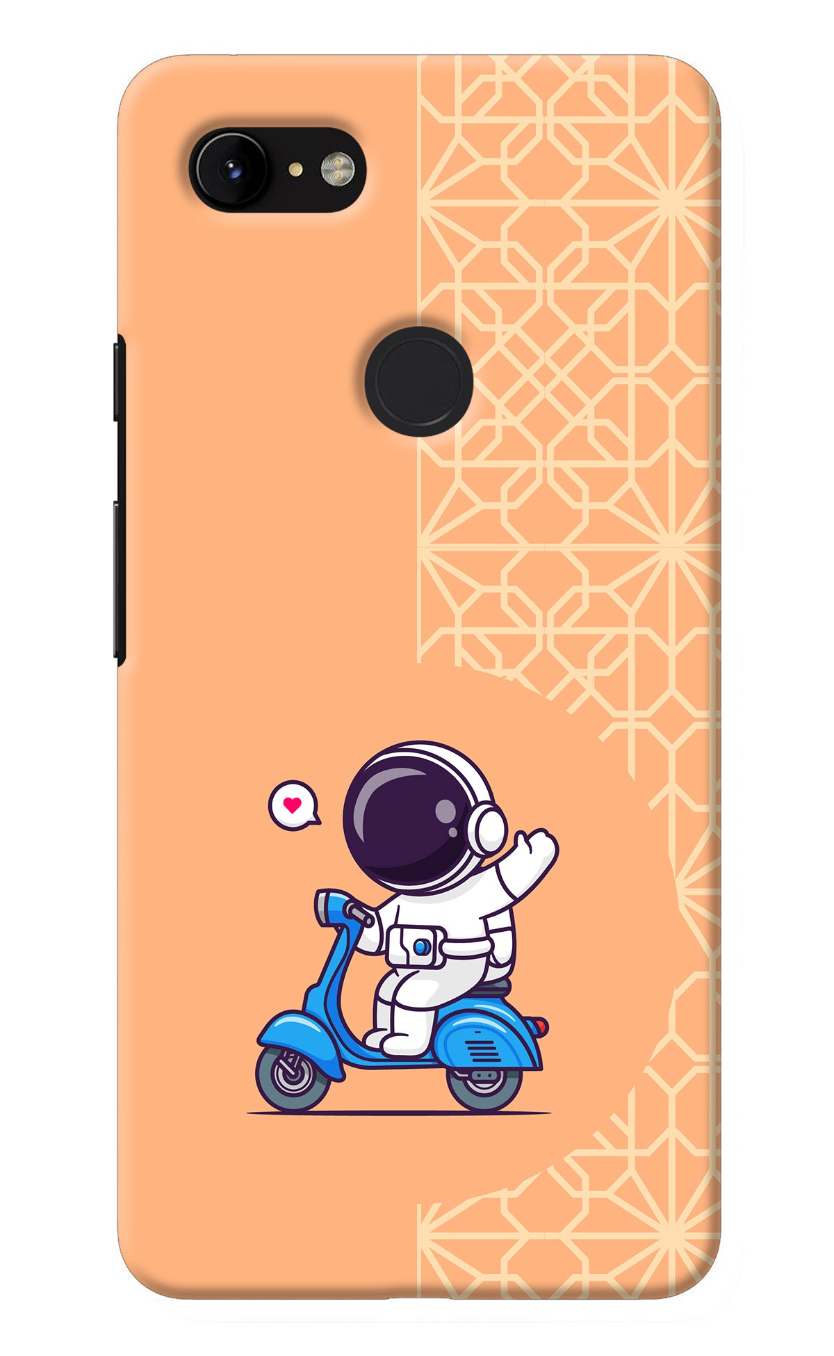 Cute Astronaut Riding Google Pixel 3 XL Back Cover