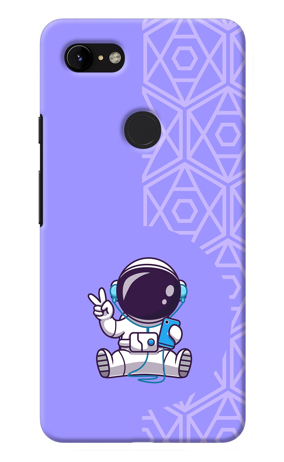 Cute Astronaut Chilling Google Pixel 3 XL Back Cover