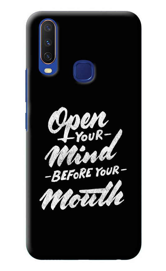 Open Your Mind Before Your Mouth Vivo Y11/Y12/U10 Back Cover
