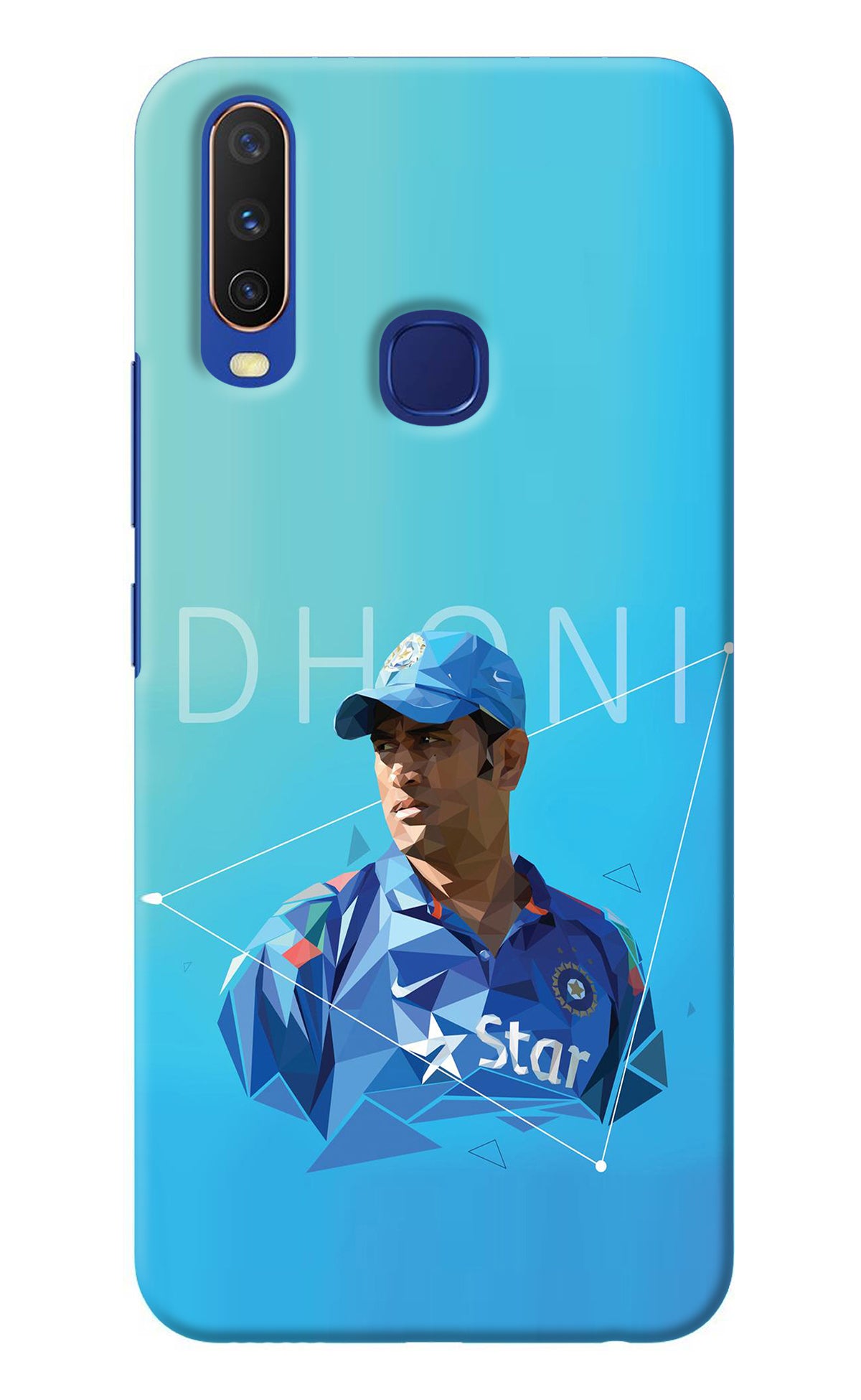 Dhoni Artwork Vivo Y11/Y12/U10 Back Cover