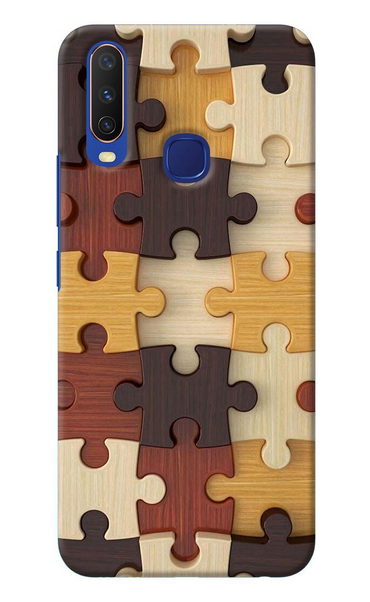 Wooden Puzzle Vivo Y11/Y12/U10 Back Cover