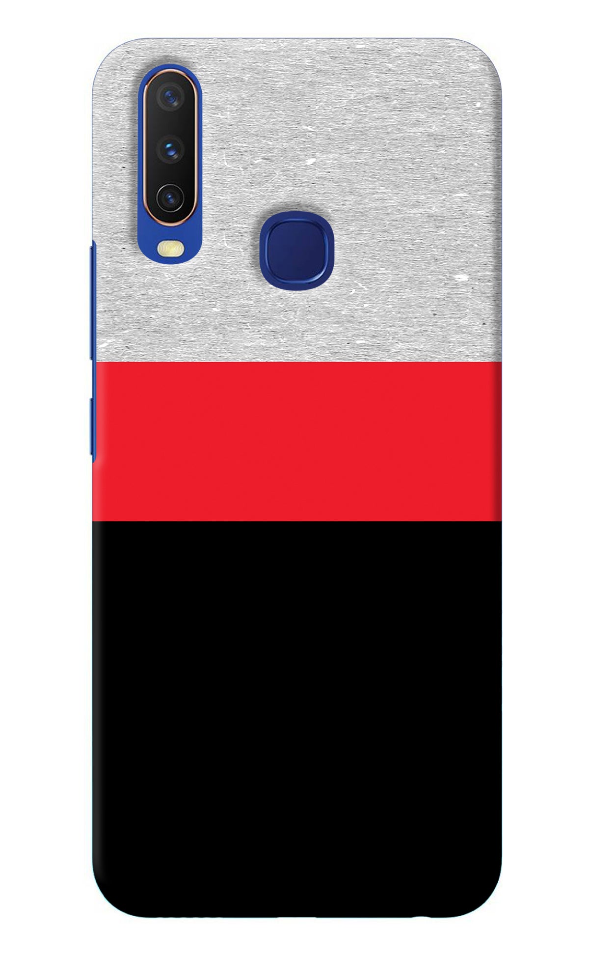 Tri Color Pattern Vivo Y11/Y12/U10 Back Cover