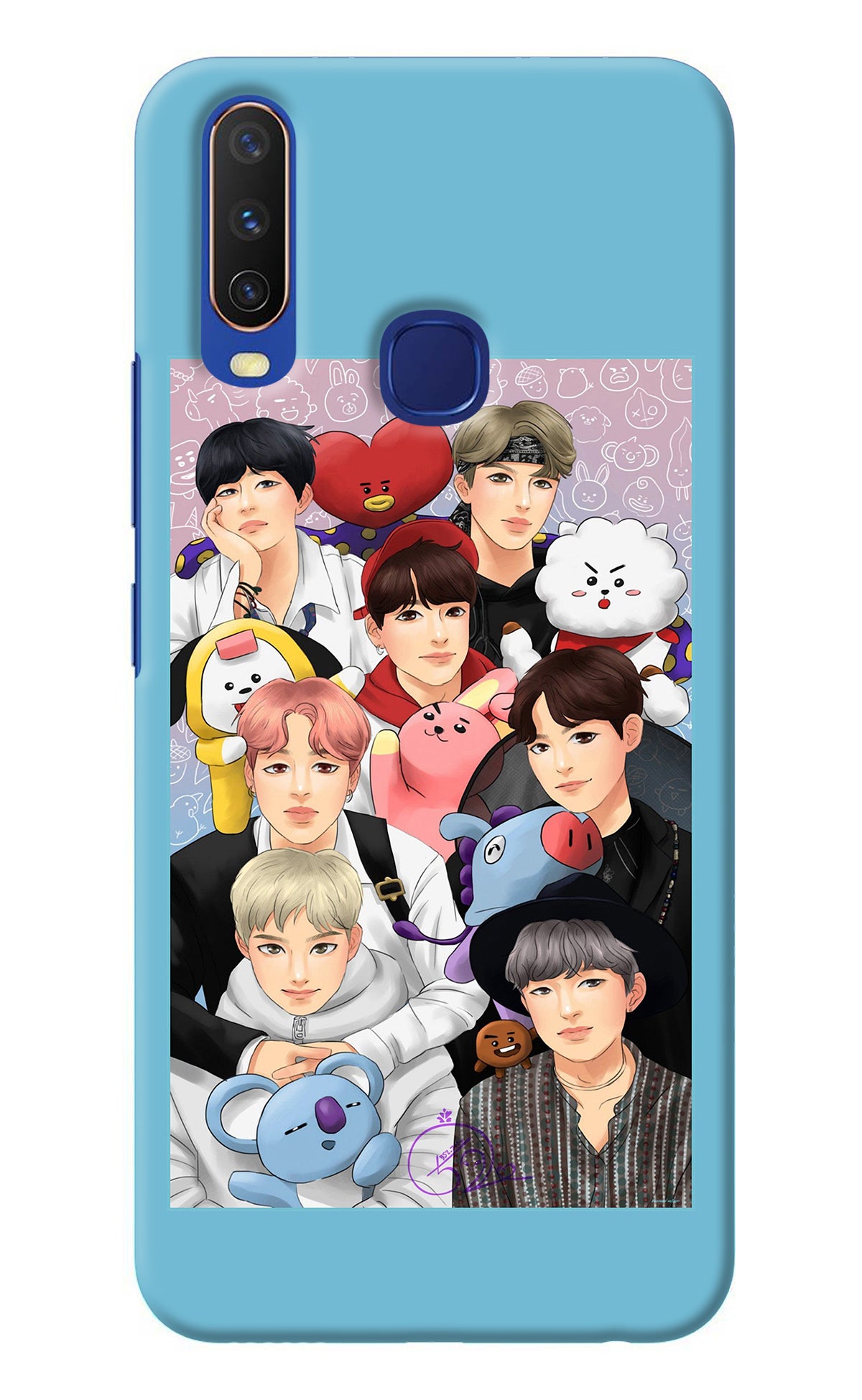 BTS with animals Vivo Y11/Y12/U10 Back Cover