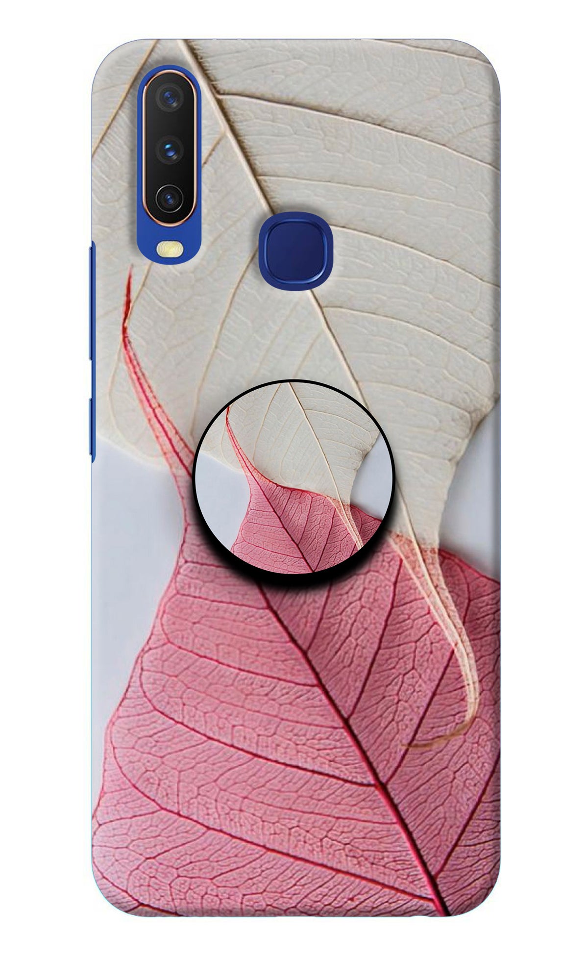 White Pink Leaf Vivo Y11/Y12/U10 Pop Case