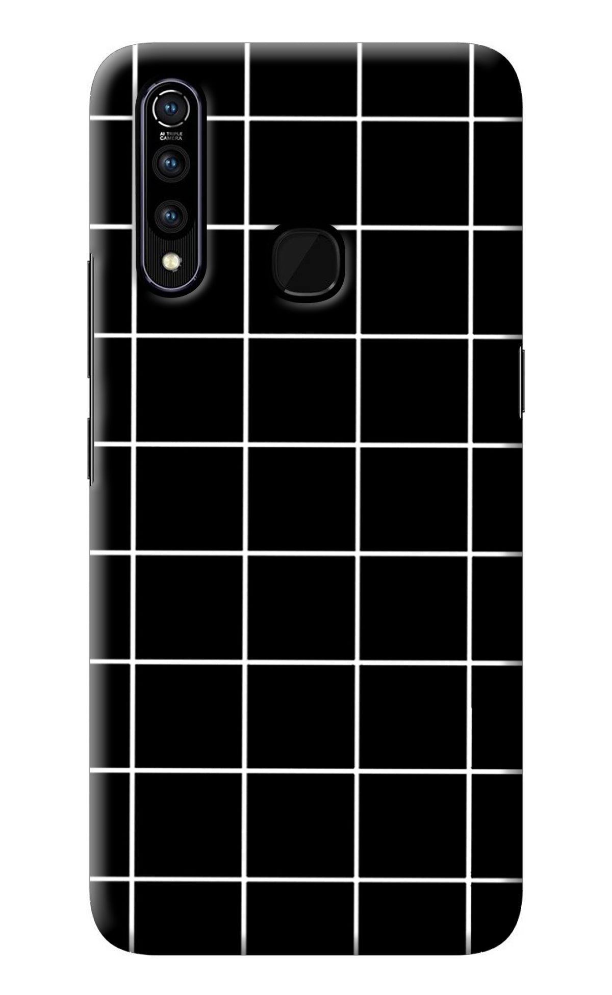 White Grid Vivo Z1 Pro Back Cover