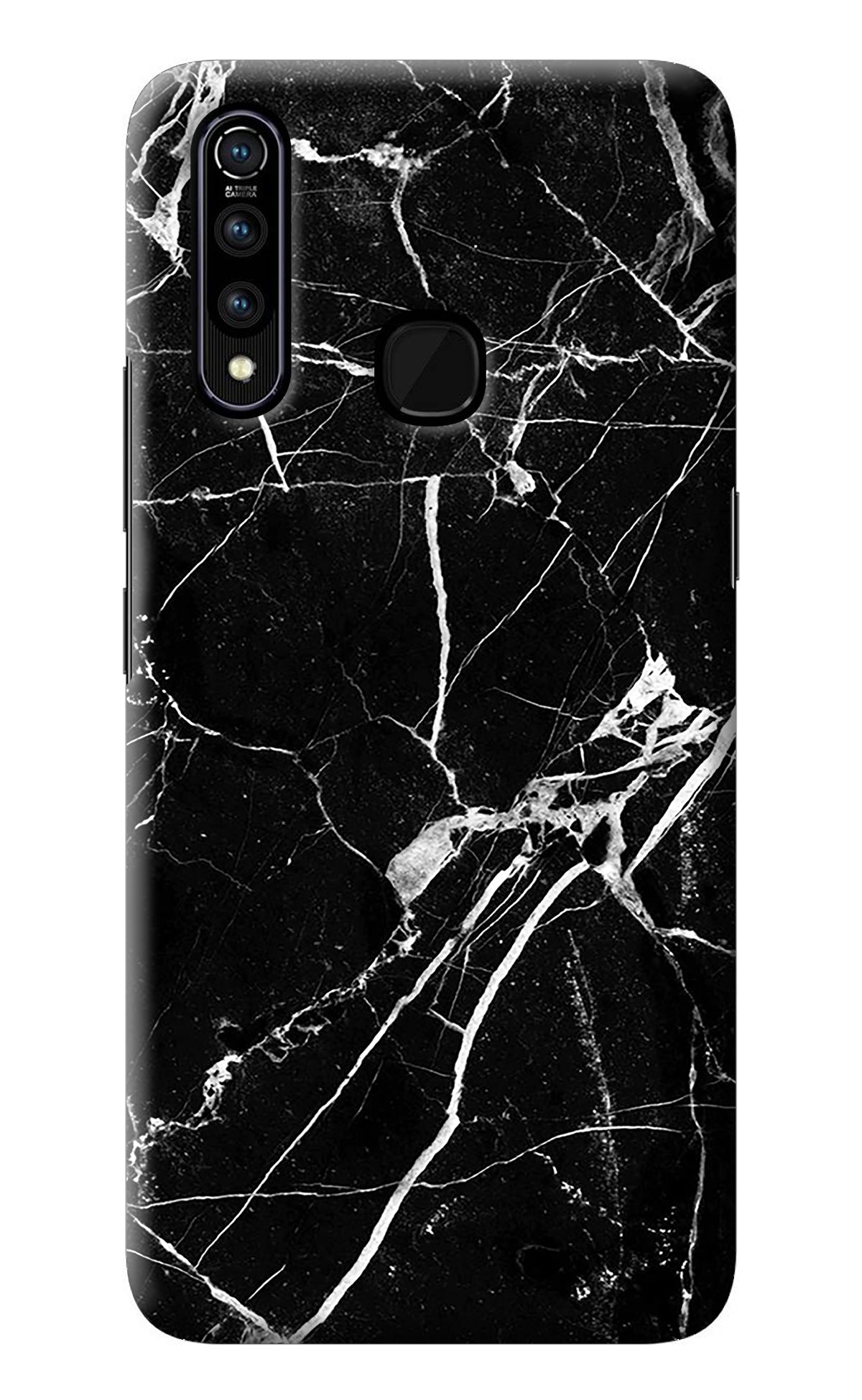 Black Marble Pattern Vivo Z1 Pro Back Cover