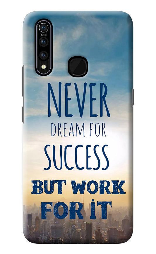 Never Dream For Success But Work For It Vivo Z1 Pro Back Cover