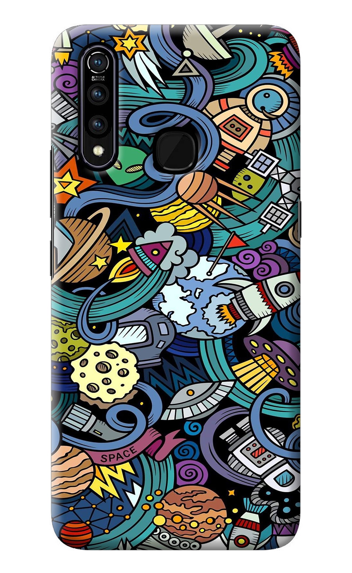 Space Abstract Vivo Z1 Pro Back Cover