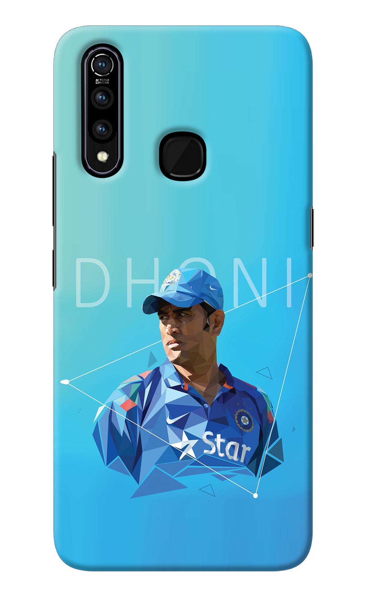 Dhoni Artwork Vivo Z1 Pro Back Cover