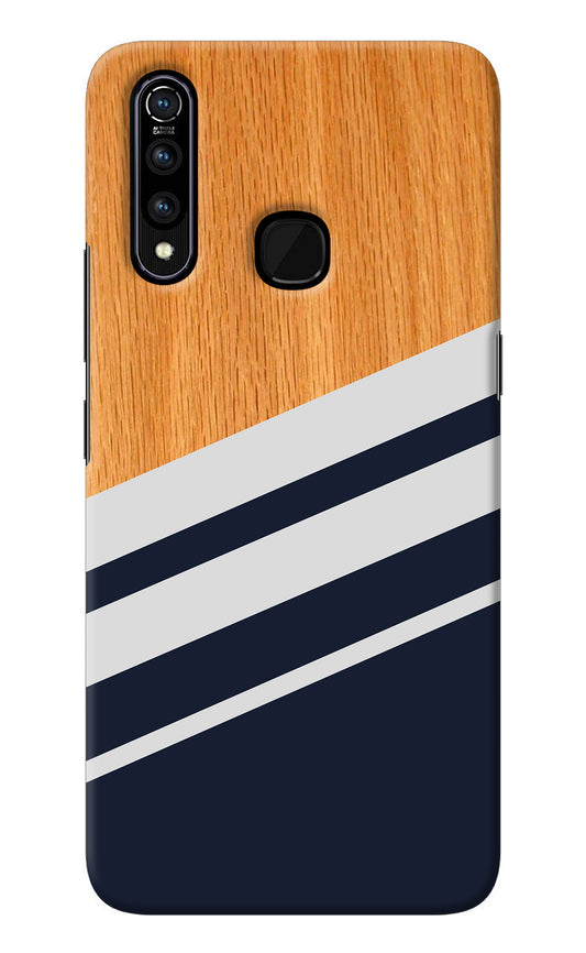 Blue and white wooden Vivo Z1 Pro Back Cover