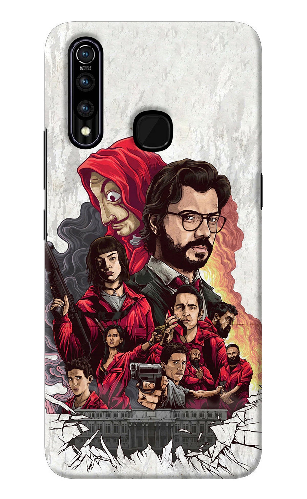 Money Heist Artwork Vivo Z1 Pro Back Cover