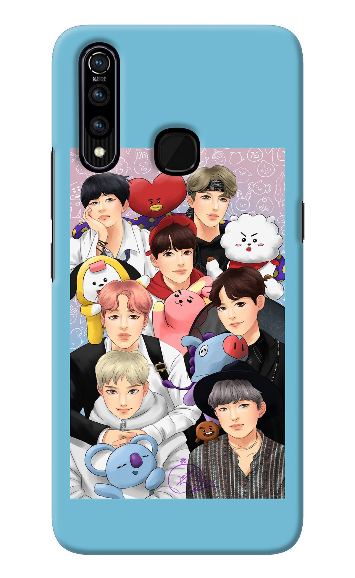 BTS with animals Vivo Z1 Pro Back Cover