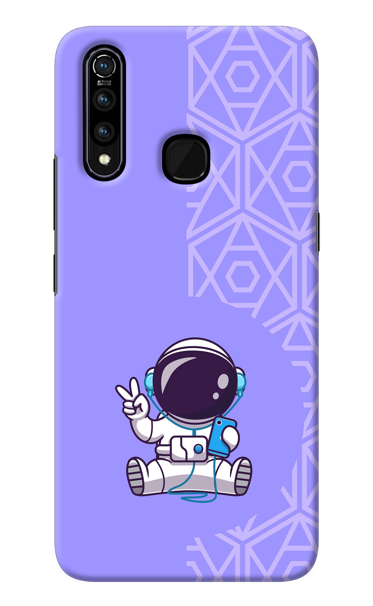 Cute Astronaut Chilling Vivo Z1 Pro Back Cover