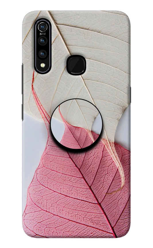 White Pink Leaf Vivo Z1 Pro Pop Case