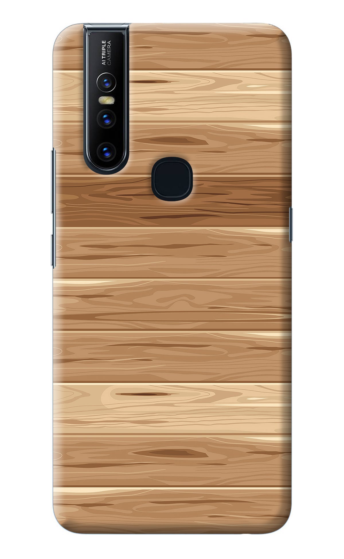 Wooden Vector Vivo V15 Back Cover