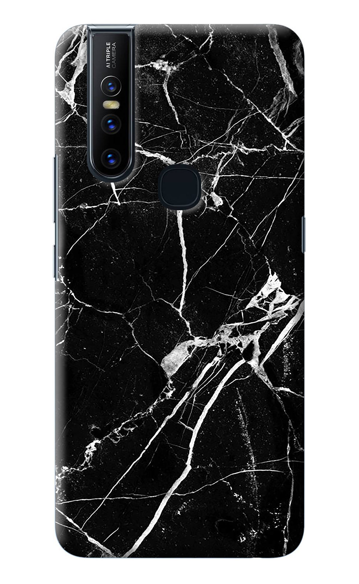 Black Marble Pattern Vivo V15 Back Cover