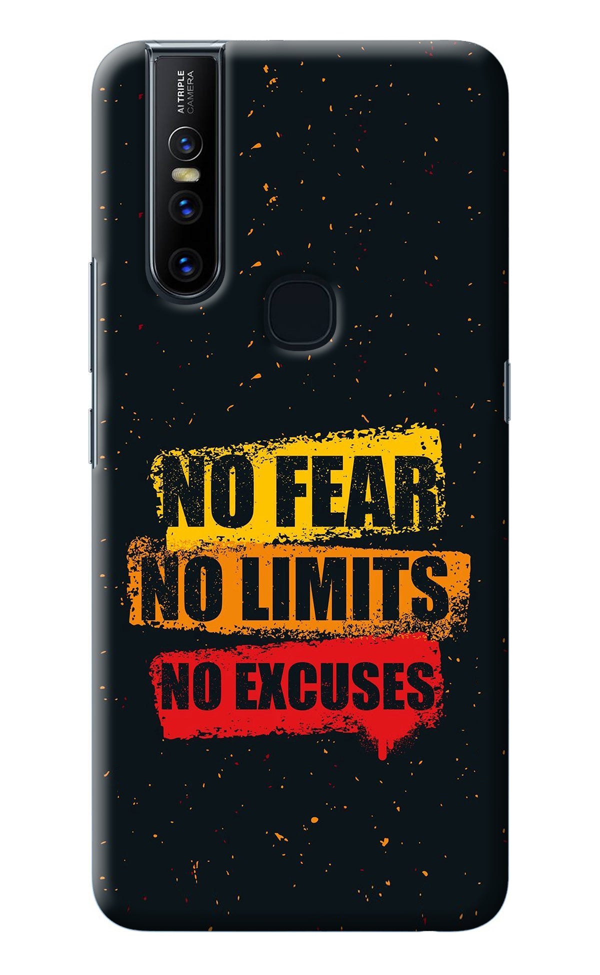 No Fear No Limits No Excuse Vivo V15 Back Cover