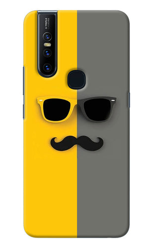Sunglasses with Mustache Vivo V15 Back Cover