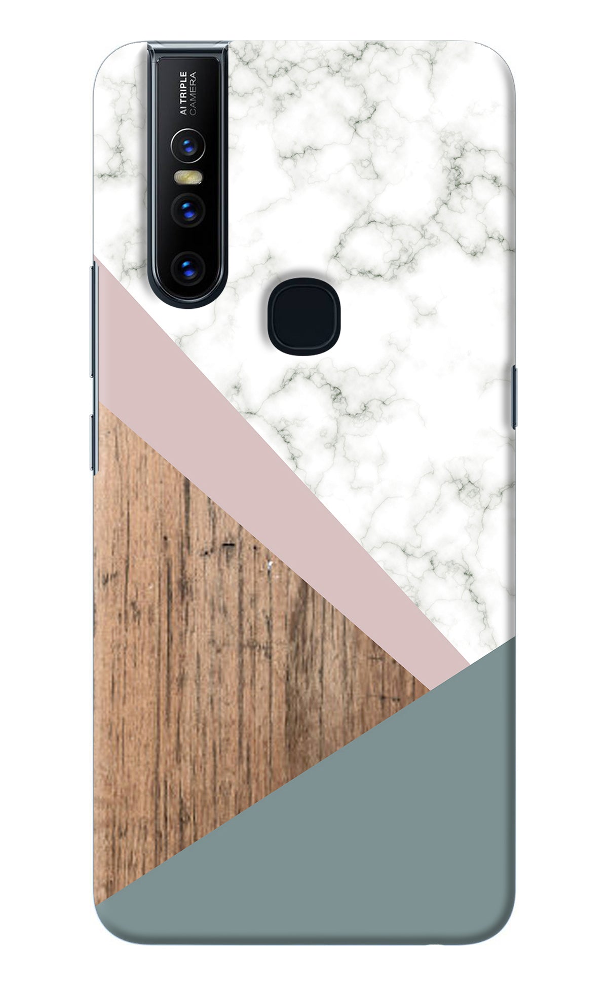 Marble wood Abstract Vivo V15 Back Cover