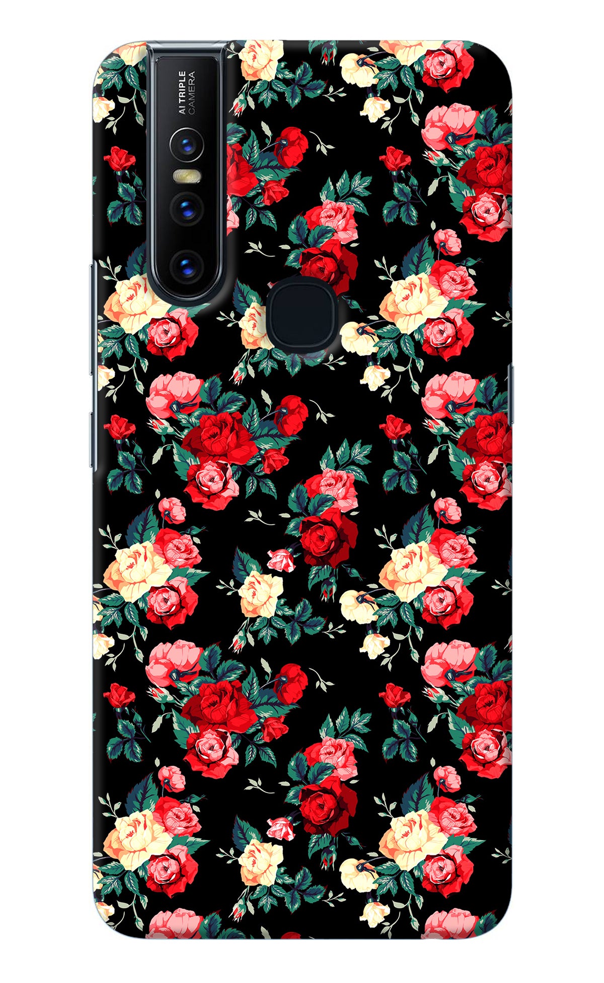 Rose Pattern Vivo V15 Back Cover