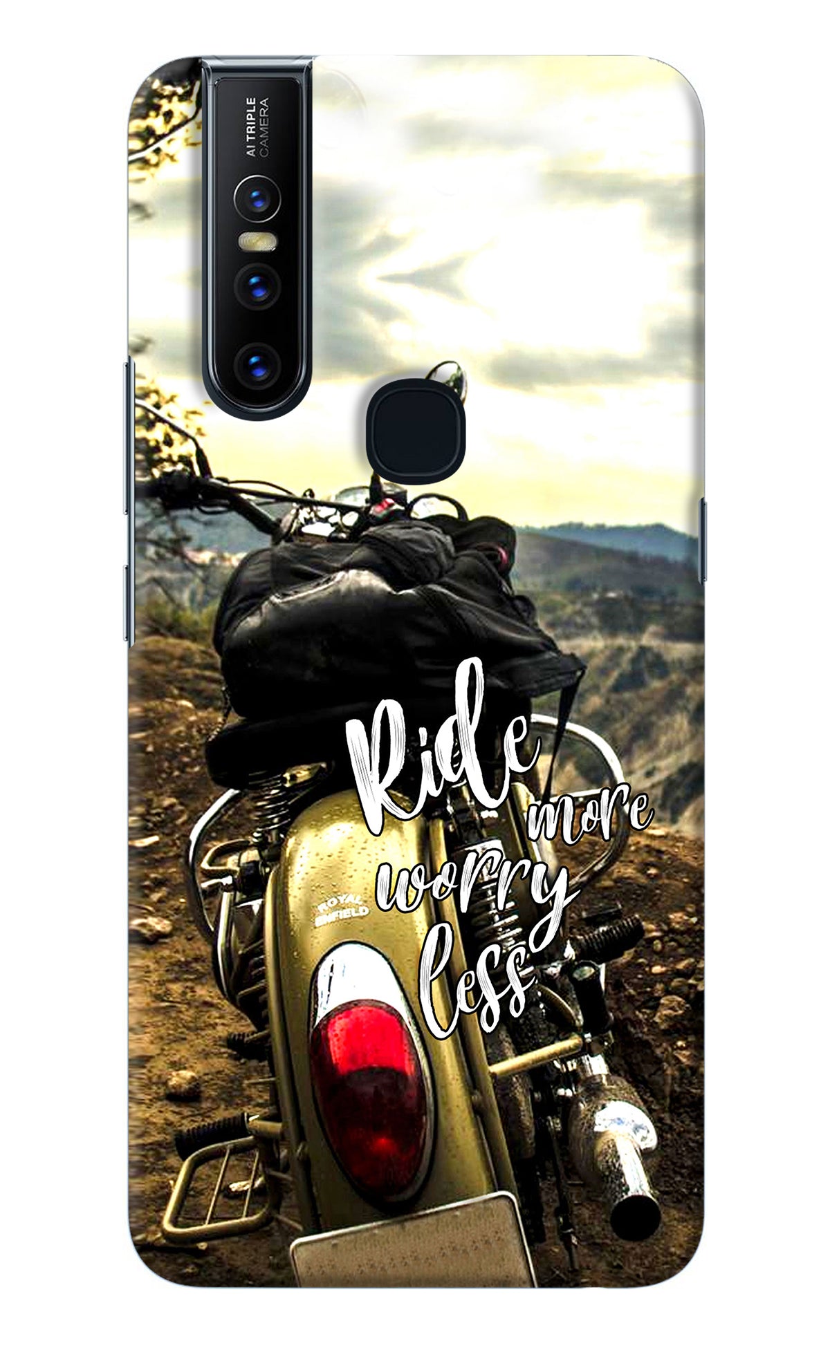 Ride More Worry Less Vivo V15 Back Cover