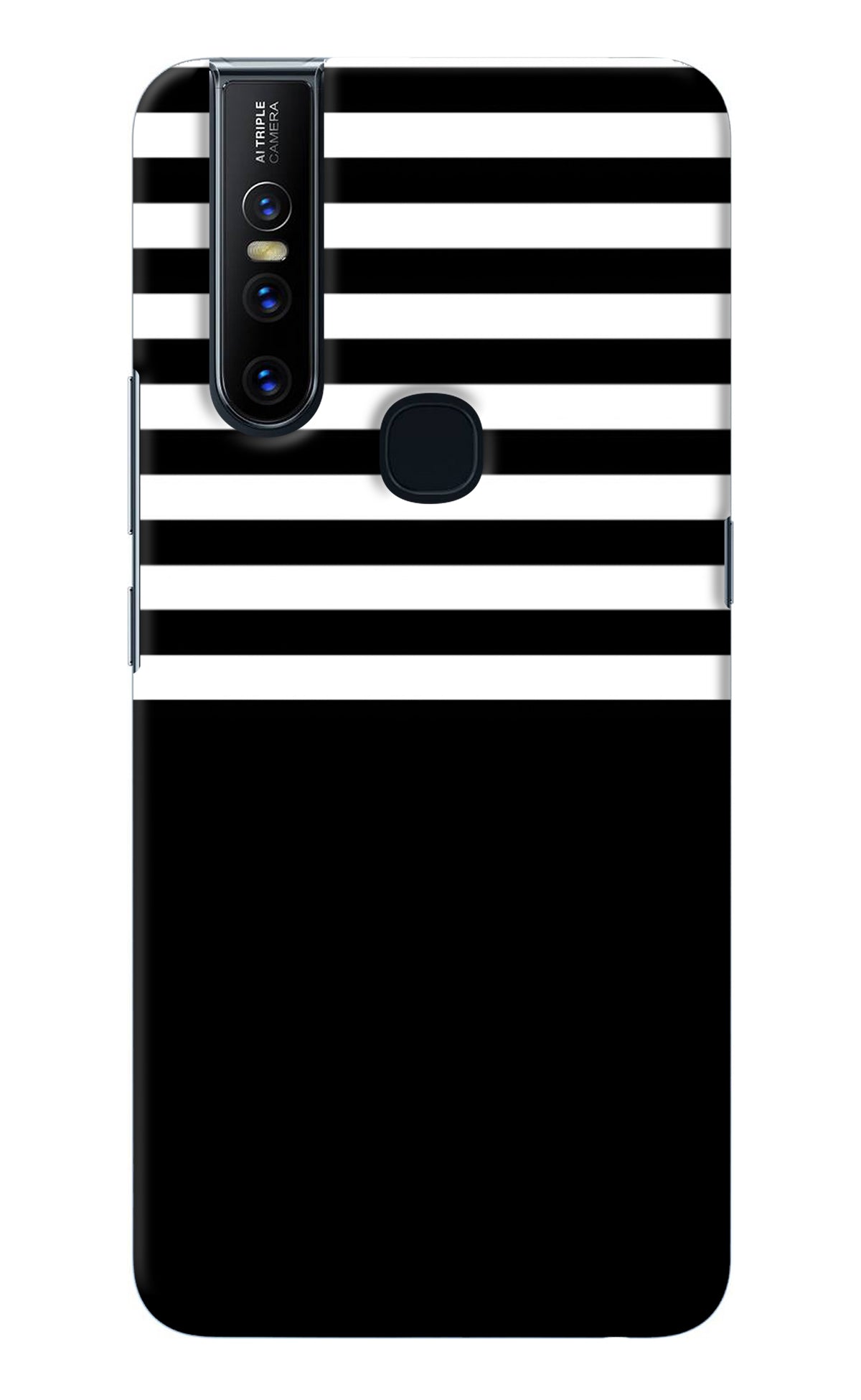 Black and White Print Vivo V15 Back Cover