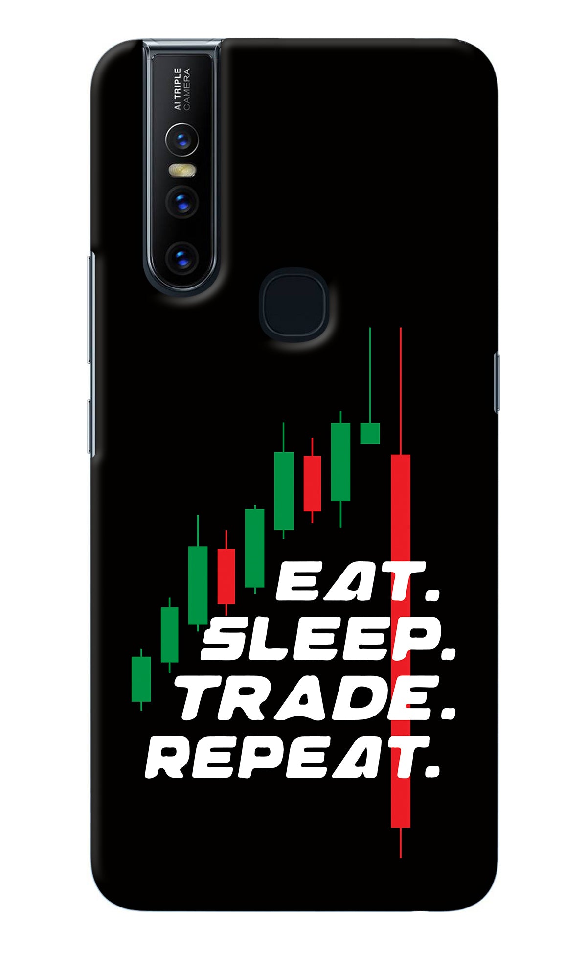 Eat Sleep Trade Repeat Vivo V15 Back Cover