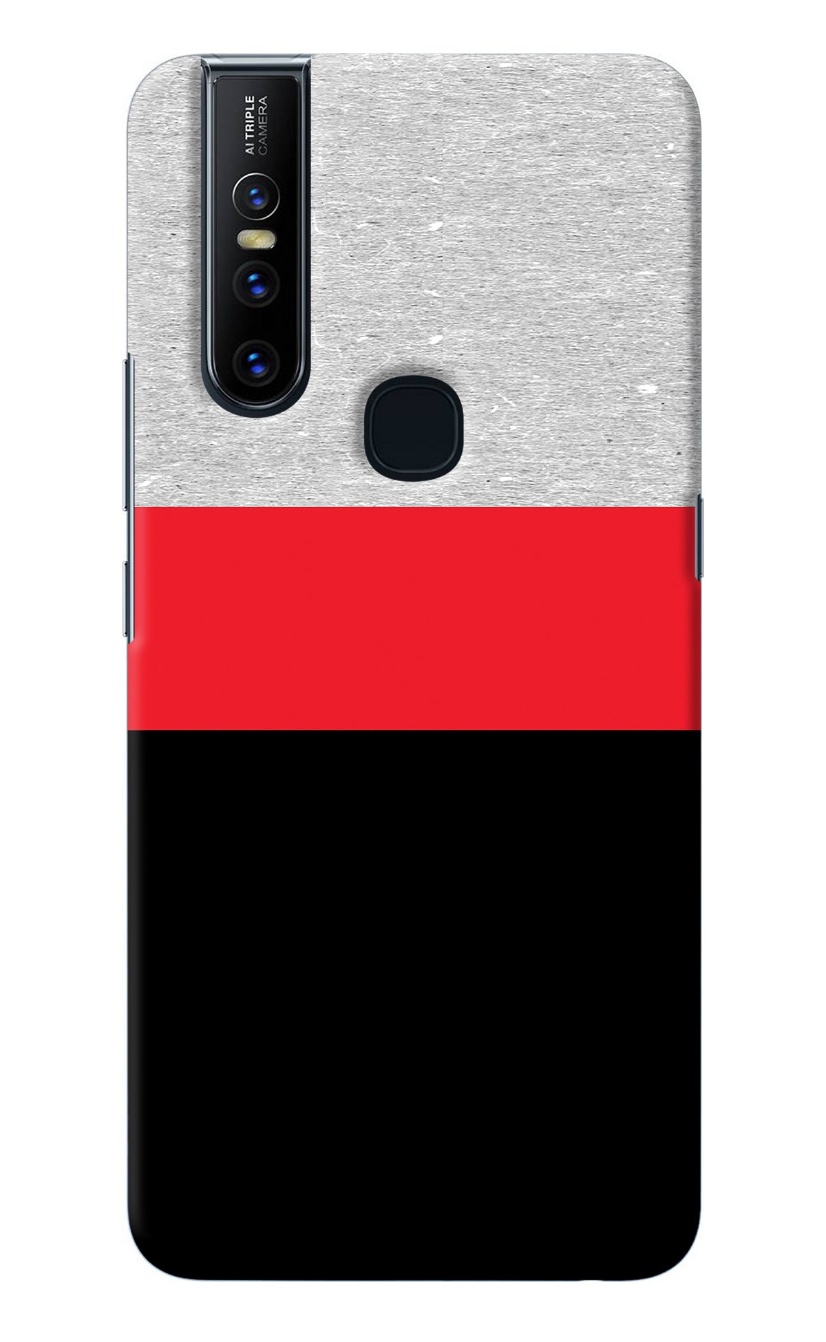 Tri Color Pattern Vivo V15 Back Cover