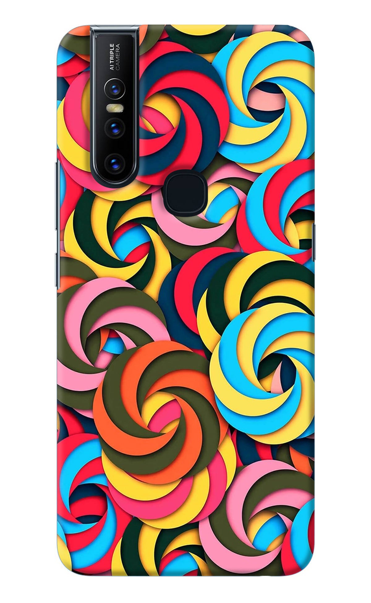 Spiral Pattern Vivo V15 Back Cover