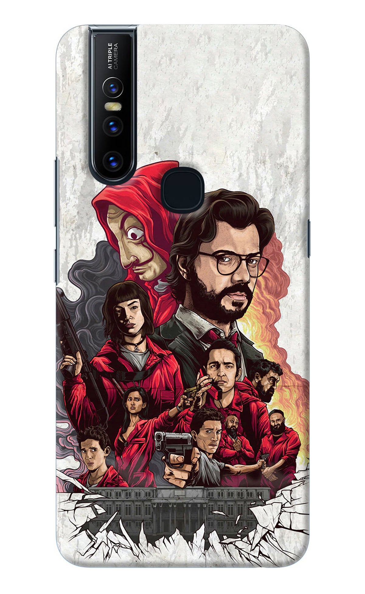 Money Heist Artwork Vivo V15 Back Cover