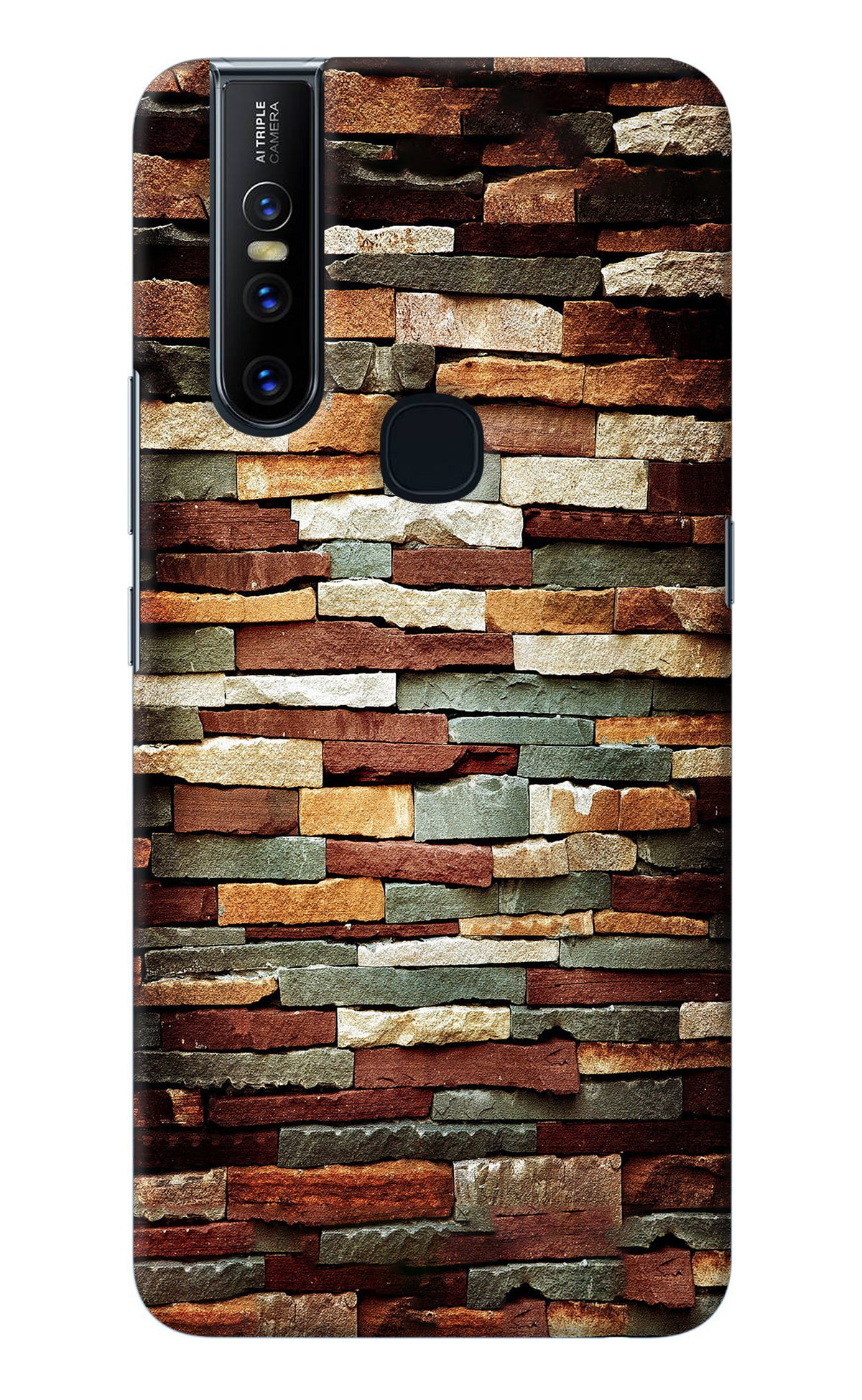 Bricks Pattern Vivo V15 Back Cover